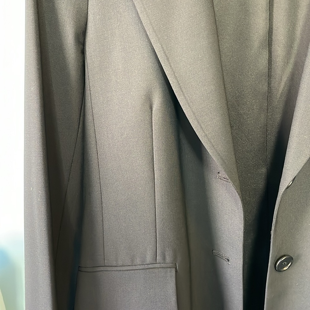 Theory 2-Button Black Wool Lycra Jacket - image 8